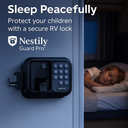 NESTILY Guard Pro™ RV Door Lock Keyless Entry Waterproof, 2 Fobs, 1 Control 2 Doors